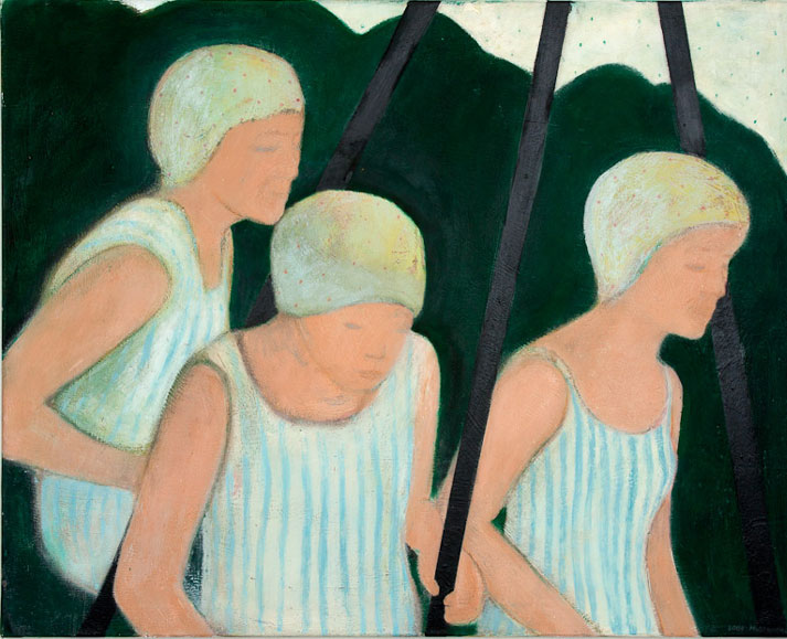 3 Freundinnen, 2007, Acryl auf Leinwand, 100 X 120 cm